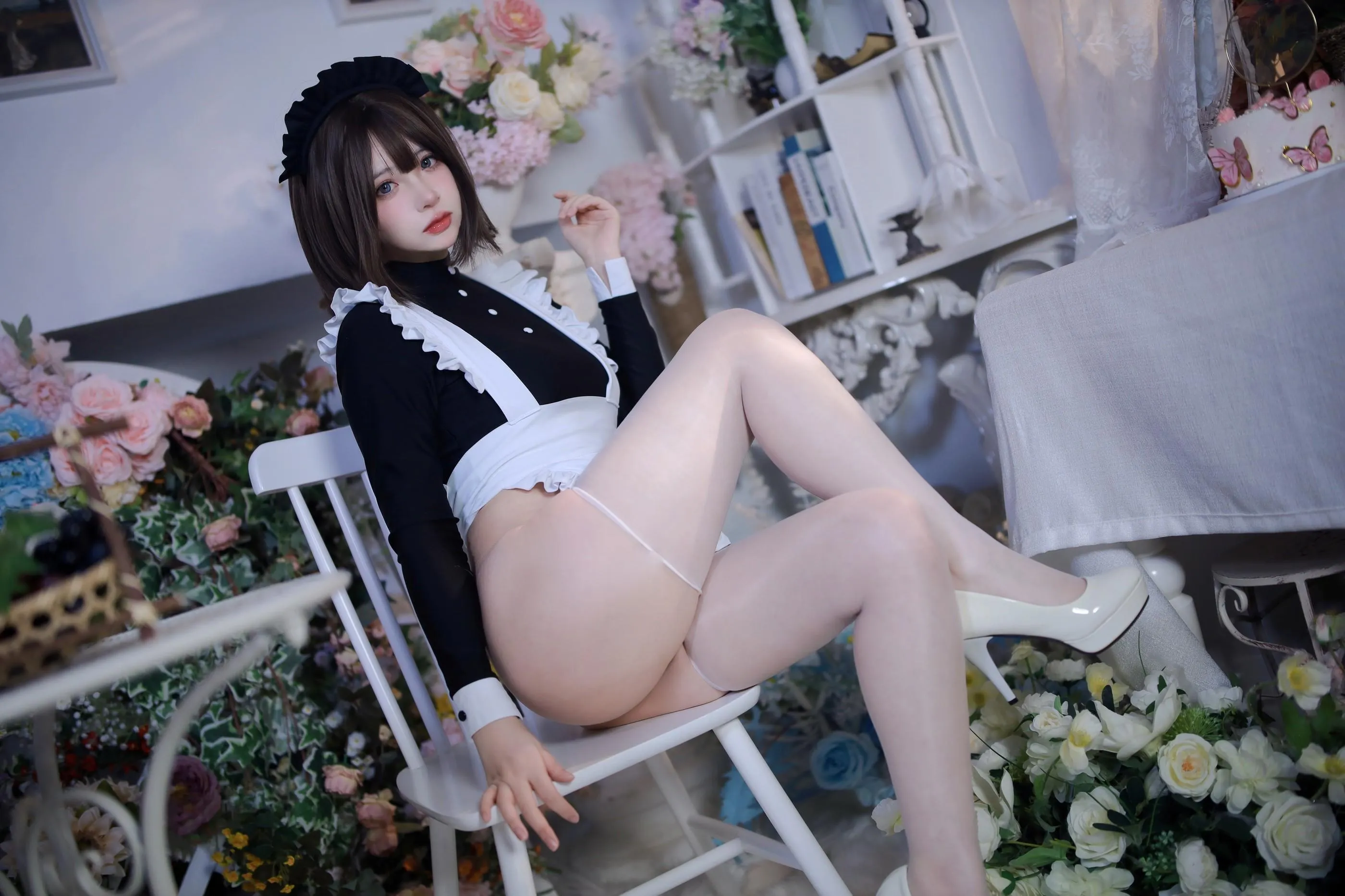 疯猫ss – NO.137 少女衣橱 连体女仆装 [58P]插图3